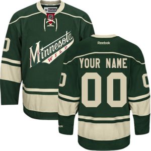 NHL Minnesota Wild Trikot Benutzerdefinierte Reebok 3rd Grün Authentic